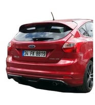 Focus Uyumlu 3 Hatchback 2012 - 2014 Arka Tampon Eki - Difüzör (Plastik)