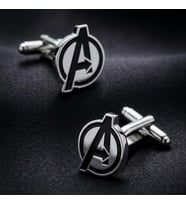 Kişiye Özel 925 Ayar Gümüş Marvel Avengers Logo Kol Düğmesi