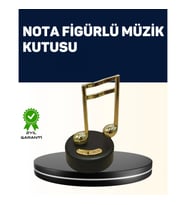 Mey İthalat® Melodious Music Altın Nota Figürlü Müzik Kutusu