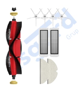 ROBOROCK  S50 – S55 –S5 MAX – S6 – S6 MAXV Uyumlu 1 Ana Fırça 4 Yan Fırça 2 Filtre 2 Mop PKT-iasgf0000679