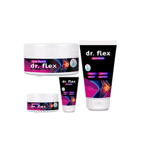 Dr.Flex Tüp+Kavanoz Vücut Masaj Kremi 2Li Set Omega3Lü Kolajenli Bamya Ardıç Kuyruk Yağlı