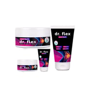 Dr.Flex Tüp+Kavanoz Vücut Masaj Kremi 2Li Set Omega3Lü Kolajenli Bamya Ardıç Kuyruk Yağlı