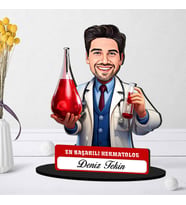 En Başarılı Erkek Hermatolog Hediye Karikatürlü Biblo