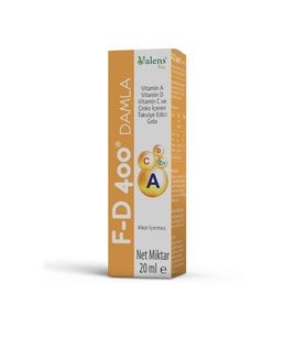 F-D 400 Damla Multivitamin Ve Çinko İçeren Takviye Edici Gıda 20 ml