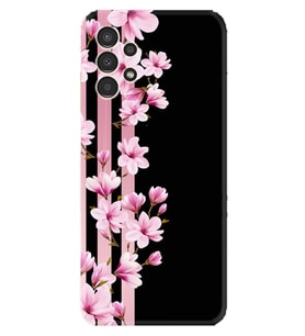Samsung Galaxy M14 Kılıf Resimli Desenli Baskılı Silikon Pink Flowers 3 1393