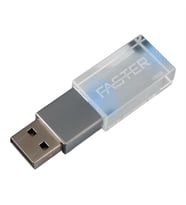 Faster 128 GB Mimi Serisi USB 3.0 Yüksek Hızlı Mavi Işıklı Metal Flash Bellek
