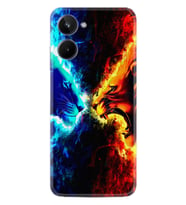 11 Pro Kılıf Silikon Desen Özel Seri Red Blue Leon 1714