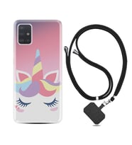 Samsung a71 A72 A73 A7 A9 2018 C7 C9 Kılıf Boyun Askılı Silikon Sweety Unicorn 1737
