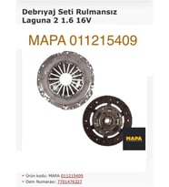 MAPA 011215409 DEBRİYAJ SET TAKIMI 1.6 16V 01 -  LAGUNA II