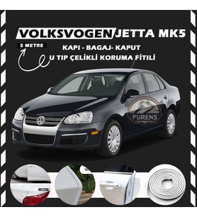 Volksvogen Jetta Mk5 Oto Araç Kapı Koruma Fitili 5metre Parlak Beyaz Renk