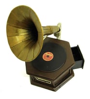 Dekoratif Metal Gramofon Kutu C0304