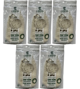 Derma Naturel Therapy Saf Yün Banyo Eldiveni T-485 (5 Li Set)