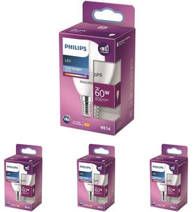 Philips Led 60W P48 E14 Beyaz Işık Dim Edilmez Ampul 4Lü Paket (Çok Renkli)