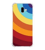 Samsung Galaxy J6 Plus  Köşe Korumalı Antişok Kapak Renk Cümbüşü Tasarımlı  Silikon Kılıf (Şeffaf)