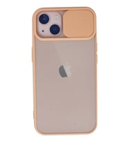 Newface Apple iPhone 13 Kılıf Palm Buzlu Kamera Sürgülü Silikon - Pembe