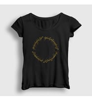 Presmono Kadın Siyah Script Yüzüklerin Efendisi The Lord Of The Rings T-Shirt 253282tt