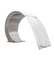 Havuz 12817 Şelale Kobra 900-600 mm 304 kalite 1,2 mm Paslanmaz çelik El Yapım (Gümüş)