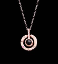 100 Dilde Seni Seviyorum Rose Kolye