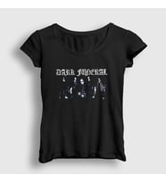 Presmono Kadın Siyah Band Dark Funeral T-Shirt 136832tt