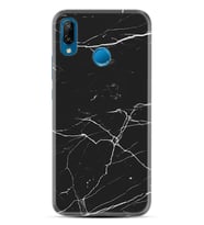 Huawei P20 Lite Mate 10 20 Lite Pro P40 Lite KılıfDesemli Silikon Siyah Mermer 1299