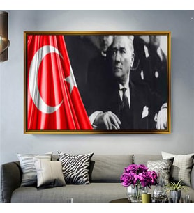 Altın Çerçeveli dekoratif tablo a1478 (Gold)