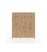 Hyperion Gardrop 10 Raflı 2 Çekmeceli 3 Askılı 220x44x243 Çam-Çam/Çam