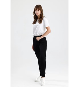 #SkinnyFitJean Mira12 Siyah Denim Skinny Fit Kesim Rahat Kadın Jean Pantolon