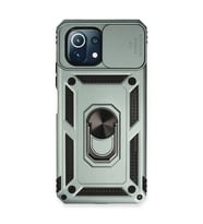 Mi̇ 11 Lite Kılıf Pars Lens Yüzüklü Silikon - Yeşil