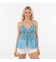 Kadın Transparan Tül Babydoll BB2084 (Mavi)