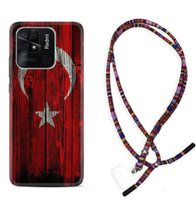 Xiaomi Poco X3 Pro M4 Pro X4 Pro C40 10C Kılıf Boyun Asklı Rasta Silikon Şanlı Türk Bayrağı 2 1317