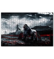 Cakapuzzle Savaşçı Goriller ve Lav Denizi  Puzzle Yapboz MDF (Ahşap) (120 Parça)