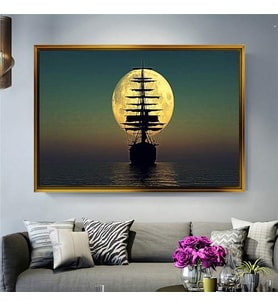 Altın Çerçeveli dekoratif tablo l882 (Gold)