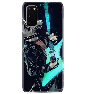 Samsung A02S A03S A10 A12 A13 A21S A22 Kılıf Desenli Silikon Dog Guitar 1789