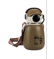 Paslanmaz Çelik Gamer Termos ve Suluk, 500 ml, pipetli, çocuklar için, 10x18 cm