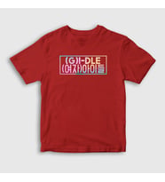 Presmono Unisex Çocuk Kırmızı Colors K-Pop G I Dle T-Shirt 396438tt (Kırmızı)