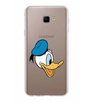Samsung Galaxy J4 Core Kapak Donald Duck Tasarımlı Şeffaf Silikon Kılıf