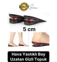 Özel Üretim 5 cm Boy Uzatan Unisex Görünmeyen Gizli Topuk Yükseltici Hava Yastıklı Destekli Tabanlık