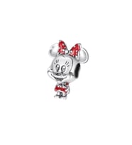 Disney Fiyonklu Minnie Mouse Charm  925 Ayar Gümüş
