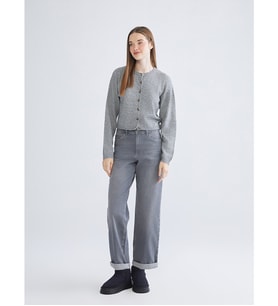 LCW Jeans Gri Boyfriend Fit Kadın Jean Pantolon