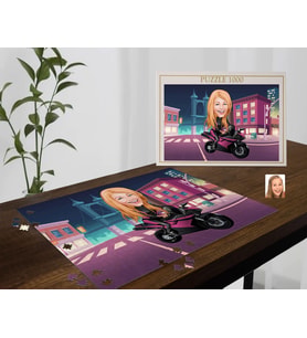 BK Gift Kişiye Özel Motorcu Tasarımlı 1000 Parça Profesyonel Puzzle-5, 1000 Puzzle, Arkadaşa Hediye