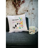 Rehber Öğretmen Kupa Bardak ve Yastık Set (Beyaz)