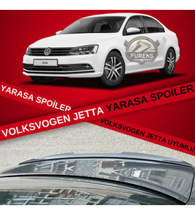 Volkswagen Jetta Mk6 Bagaj Üstü Yarasa Spoiler Bagaj Çıtası Piano Black 2010-2017
