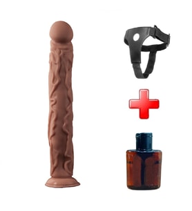 LilituShop 35 cm Belden Bağlamalı Gerçekçi Uzun & Kalın Dildo Penis