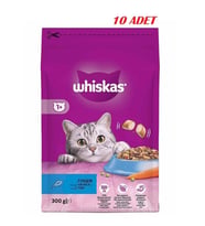 Whiskas Ton Balıklı ve Sebzeli Yetişkin Kedi Maması 300gr*10 ADET