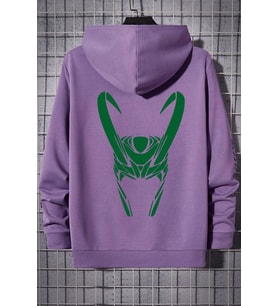 Unisex Floki Baskılı Sweatshirt (Lila)