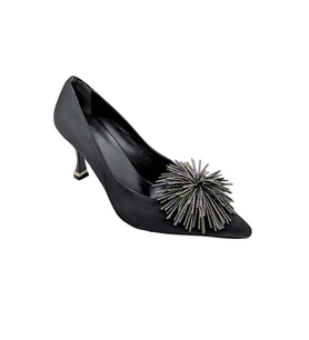 Zorva  Taş İşlemeli Stiletto Ayakkabı - ÇİĞDEM KUNDURA - Zorva - BEJ - 39
