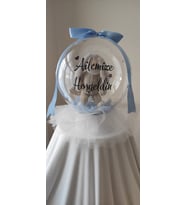 Yenidoğan hediyelik balon Kutusu – Peluş Tavşan &Balonlu