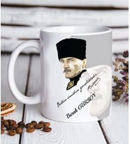 Kişiye Özel 24 Kasım Öğretmenler Günü Hediyesi Atatürk Tasarımlı Kupa