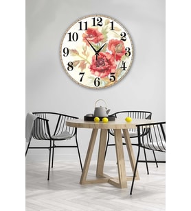 Bilge Retro Tasarımlı Duvar Saati 35 X 35 Cm (Baskılı)