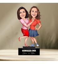 Kişiye Özel Yakın Arkadaşlar Arkadaşa Hediye Karikatürlü Biblo